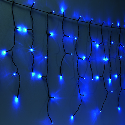 Solar 200 LED Bule Icicle Lights