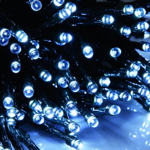 Solar 500 LED White String Lights