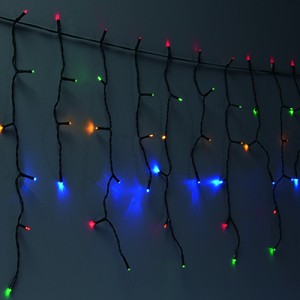 Solar 500 LED Multi-Coloured Icicle Lights