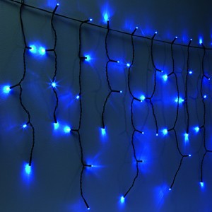 Solar 500 LED Bule Icicle Lights