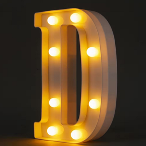 Light Up Letter D