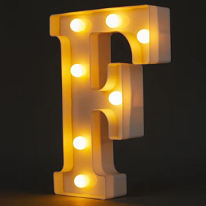 Light Up Letter F