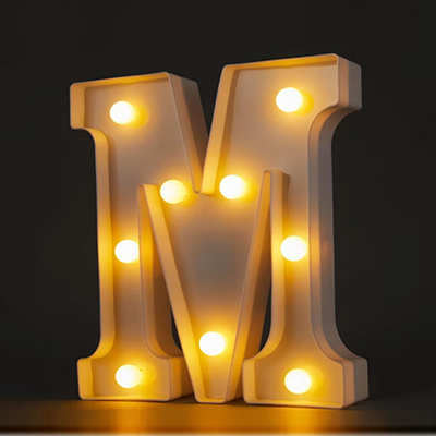 Light Up Letter M