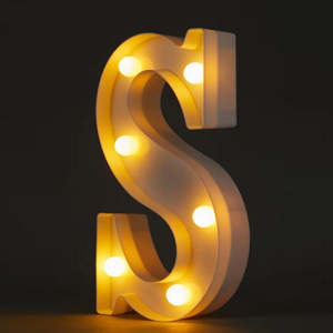 Light Up Letter S